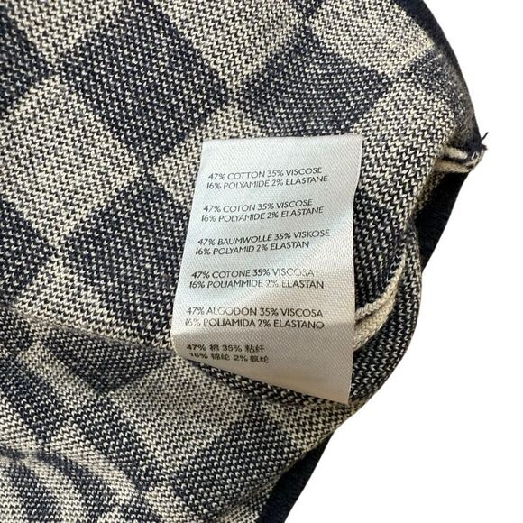 Urban Outfitters Tallulah Notch Knit Mini Skirt Navy Blue and Cream Medium - Picture 9 of 10